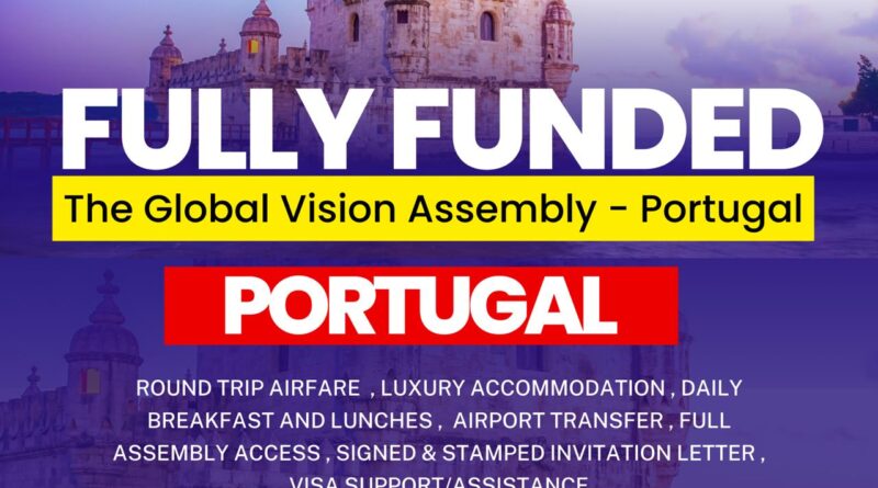 Global Vision Assembly 2026 fully funded youth leadership conference in Portugal with international participants